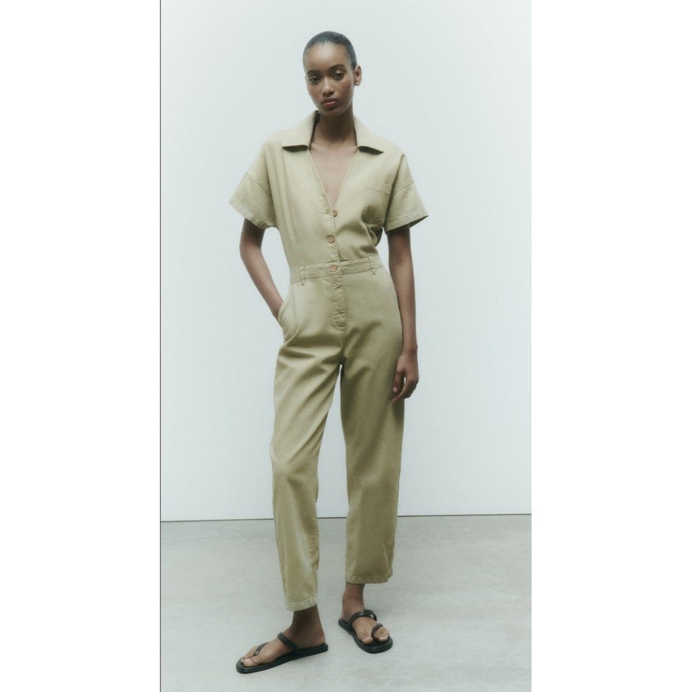 NWT Zara short sleeve jumpsuit